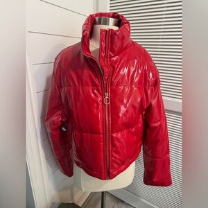 Love Tree Faux Leather Jacket - Large